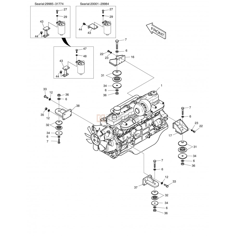 1110 ENGINE MOUNTING