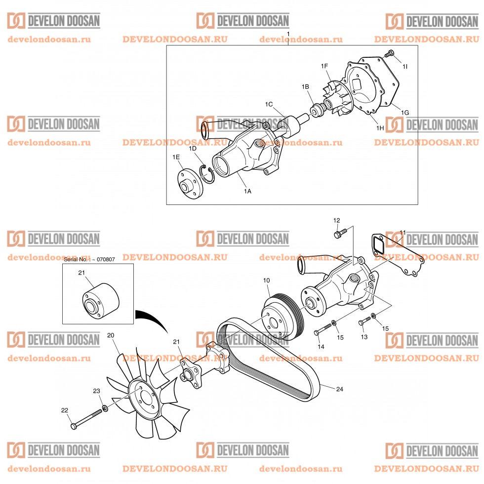 012 WATER PUMP & COOLING FAN