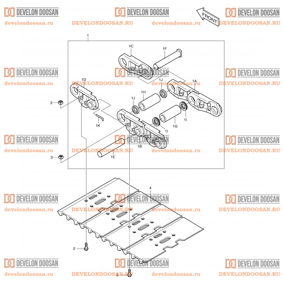 2161 TRACK SHOE ASS`Y-600G  [ 4374~ ]