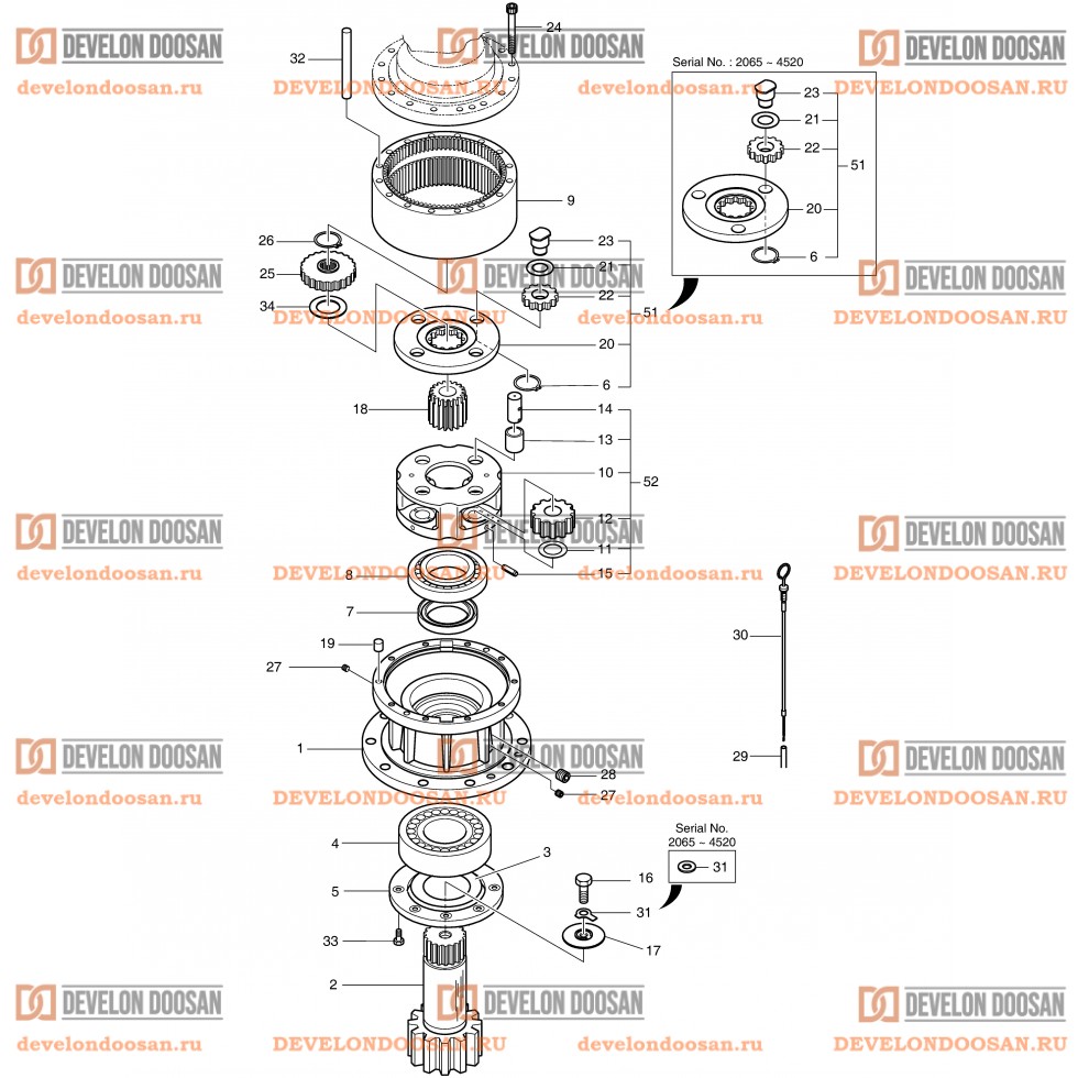 4141 SWING REDUCTION GEAR  [ 2065~ ]