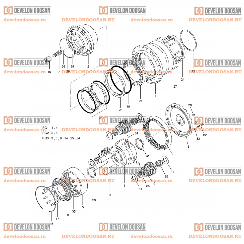 4161 TRAVEL REDUCTION GEAR [1115~]