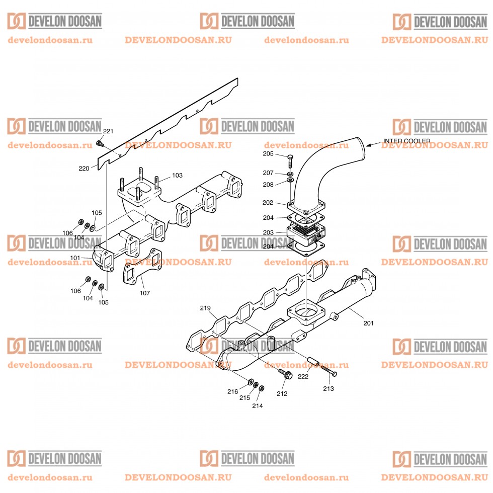 014 INTAKE & EXHAUST MANIFOLD