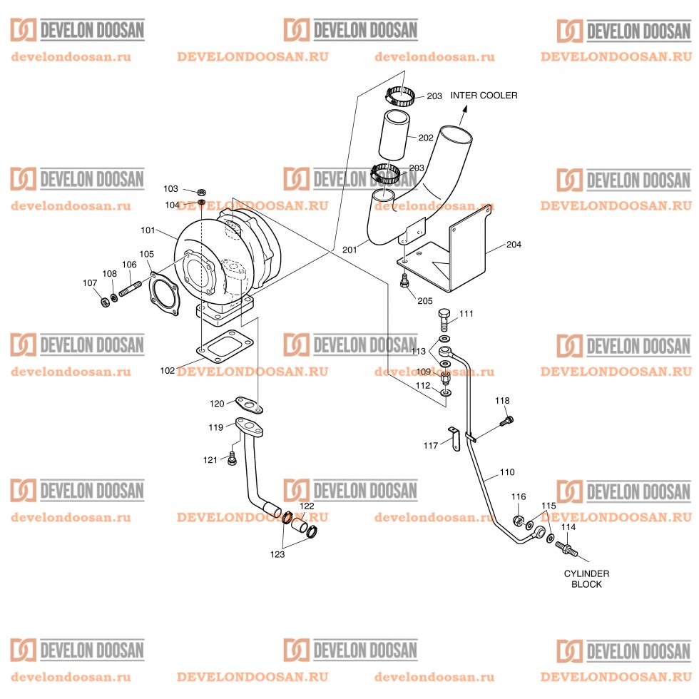 015 TURBO CHARGER & OIL PIPE