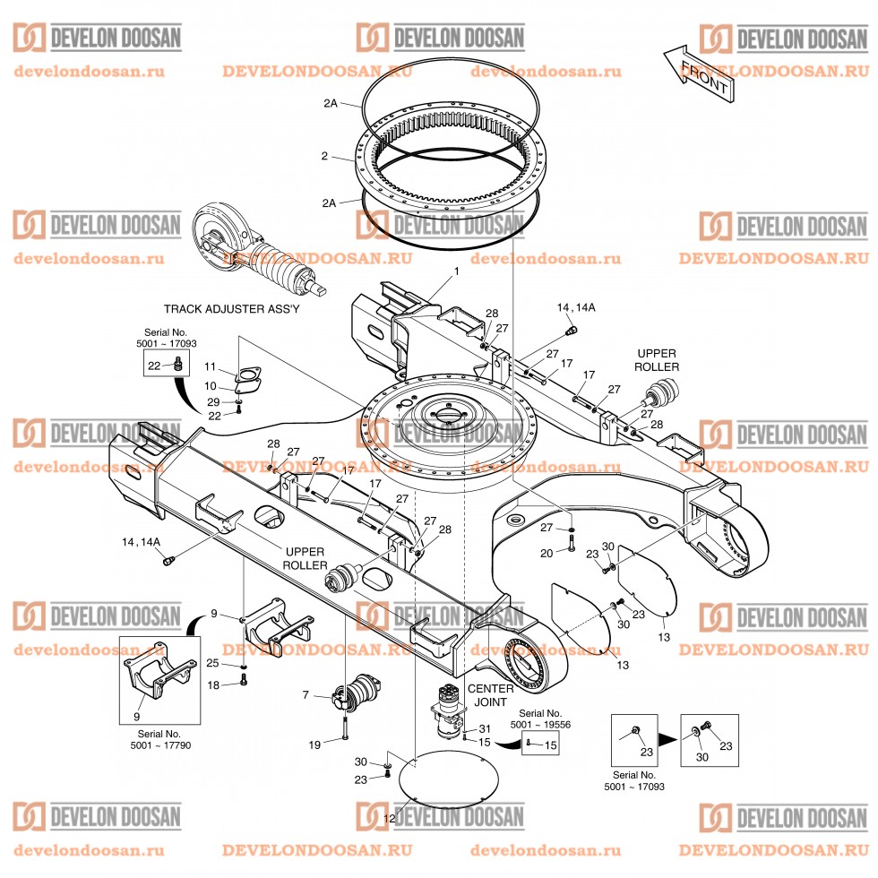2105 TRACK FRAME-STD(DX220A)