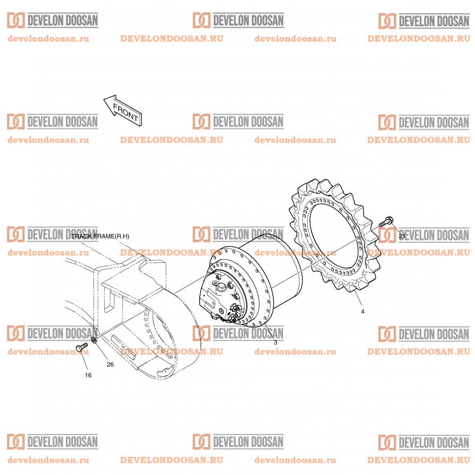 2110 TRAVEL DEVICE(DX225LCA)