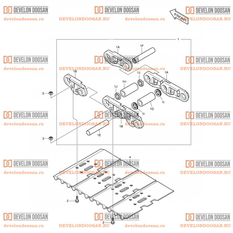 2175 TRACK SHOE ASS`Y - 600G(DX220A)
