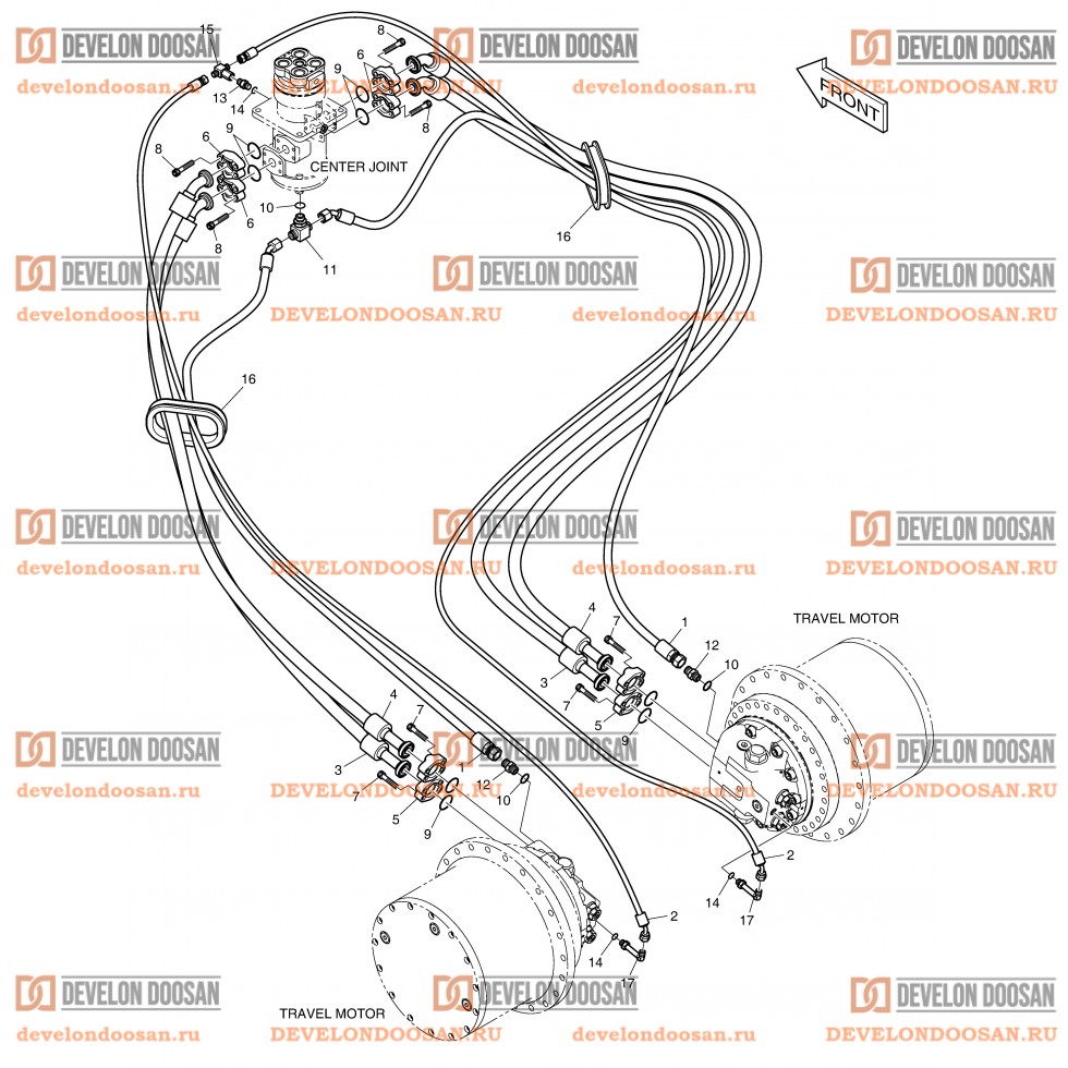 2185 TRAVEL PIPING - STD(DX220A)