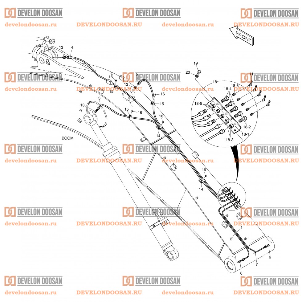 3140 LUBRICATION PIPING - BOOM