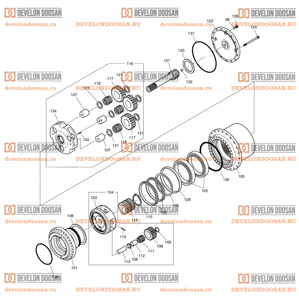 4160 TRAVEL REDUCTION GEAR