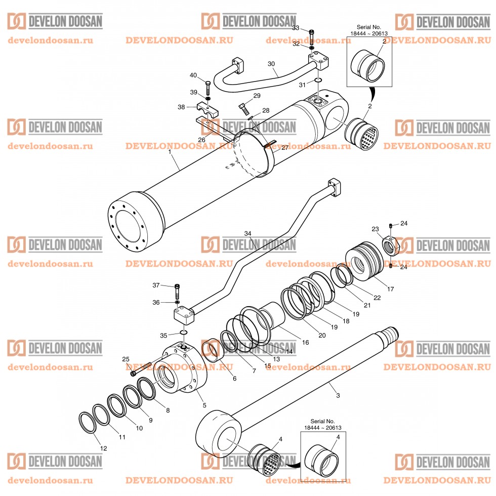 4241 BOOM CYLINDER - R.H.  [ 18444~ ]