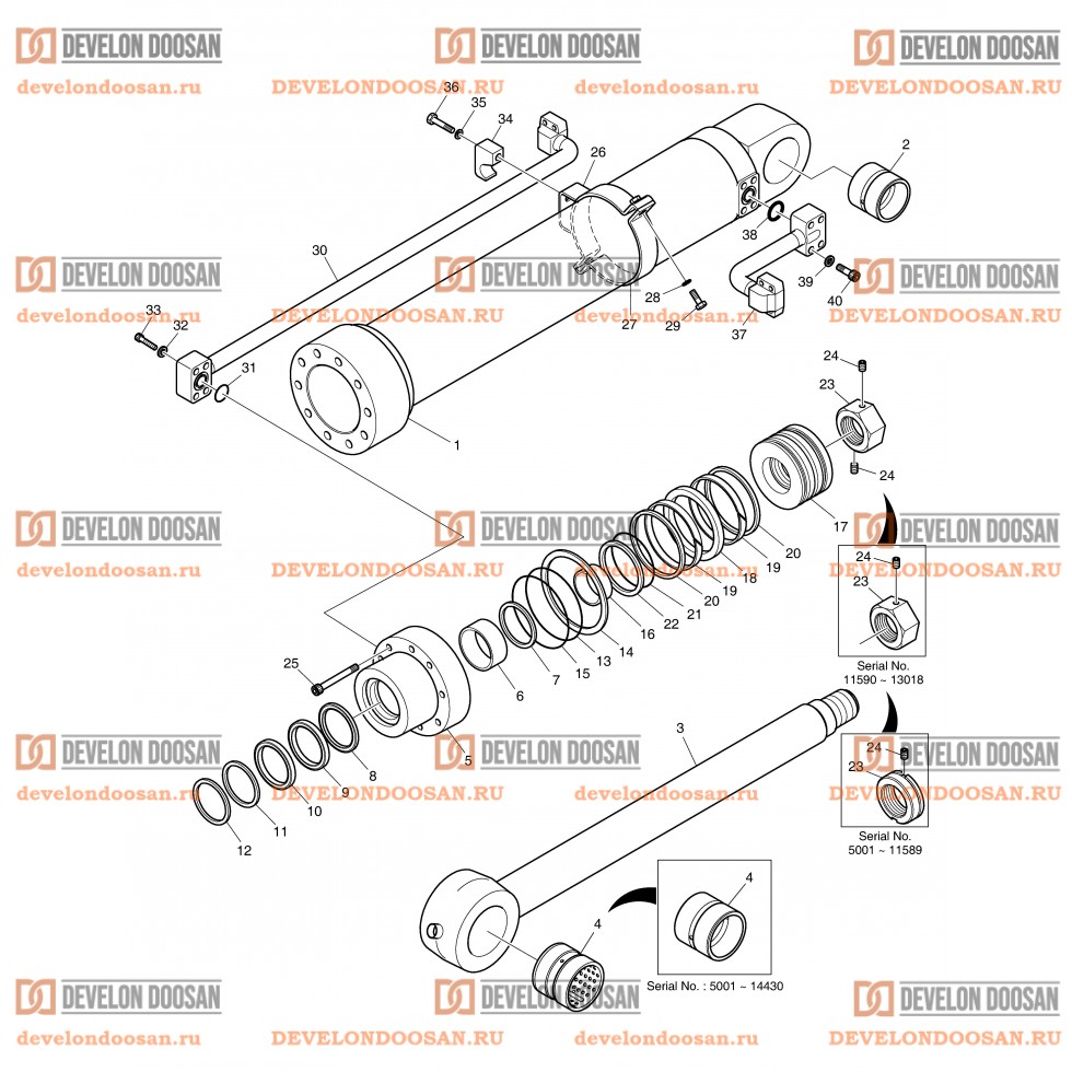 4260 BUCKET CYLINDER - ARM 2.9m  [ 5001~18443 ]