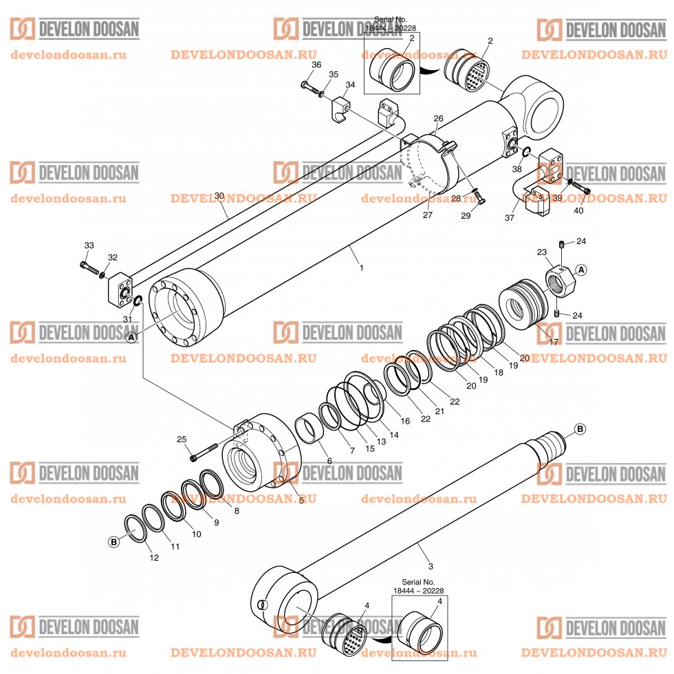 4261 BUCKET CYLINDER - ARM 2.9m  [ 18444~ ]
