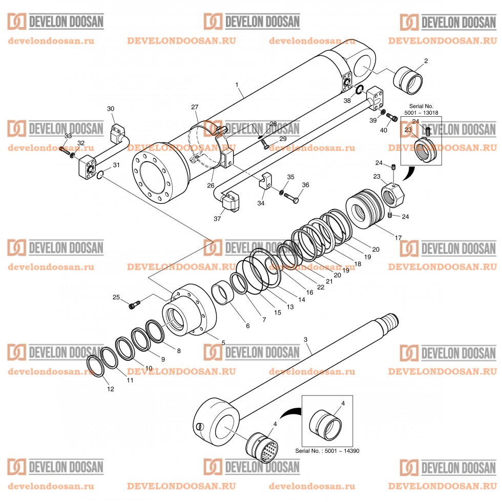 4280 BUCKET CYLINDER - ARM 2.4m [5001~18443]