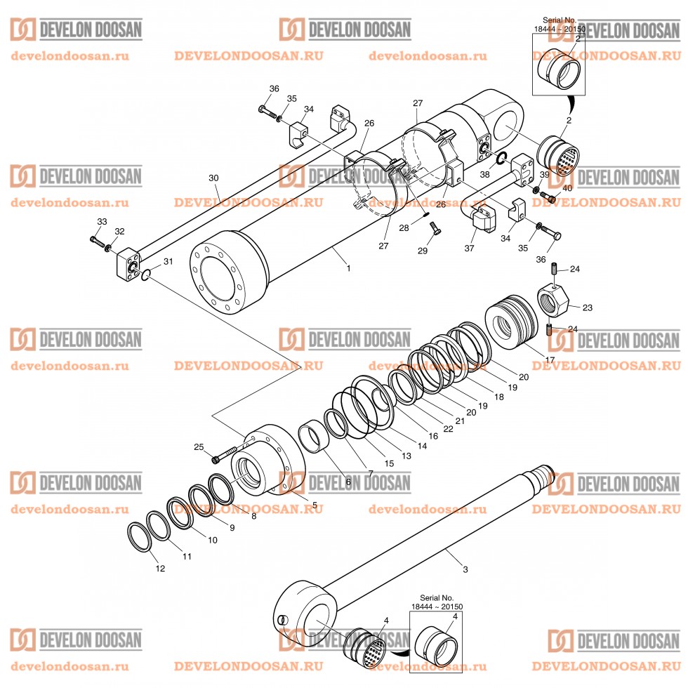 4291 BUCKET CYLINDER - ARM 3.5m  [ 18444~ ]
