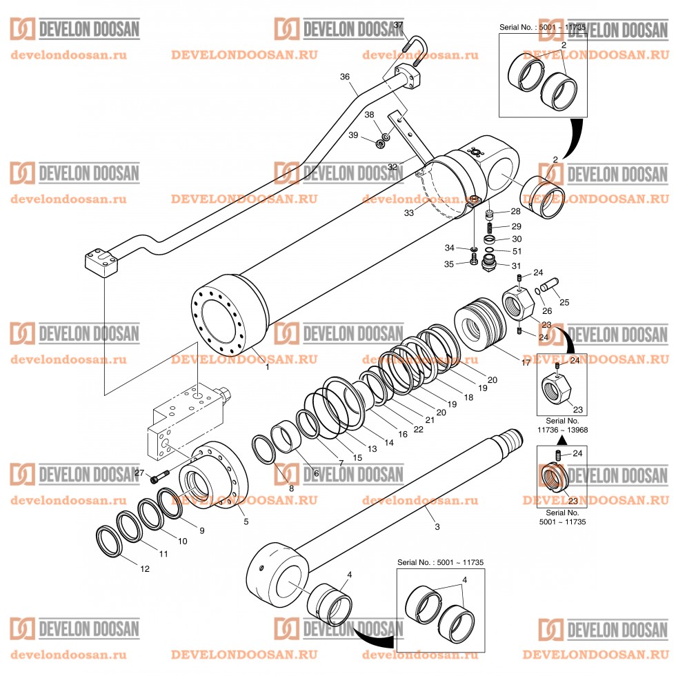 4330 ARM CYLINDER - LOCK VALVE  [ 5001~18443 ]