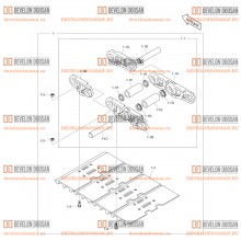 2180 TRACK SHOE ASS`Y - 600G(DX225LCA-7M)  [ 1001~3310 ]  [ 20001~20006 ]
