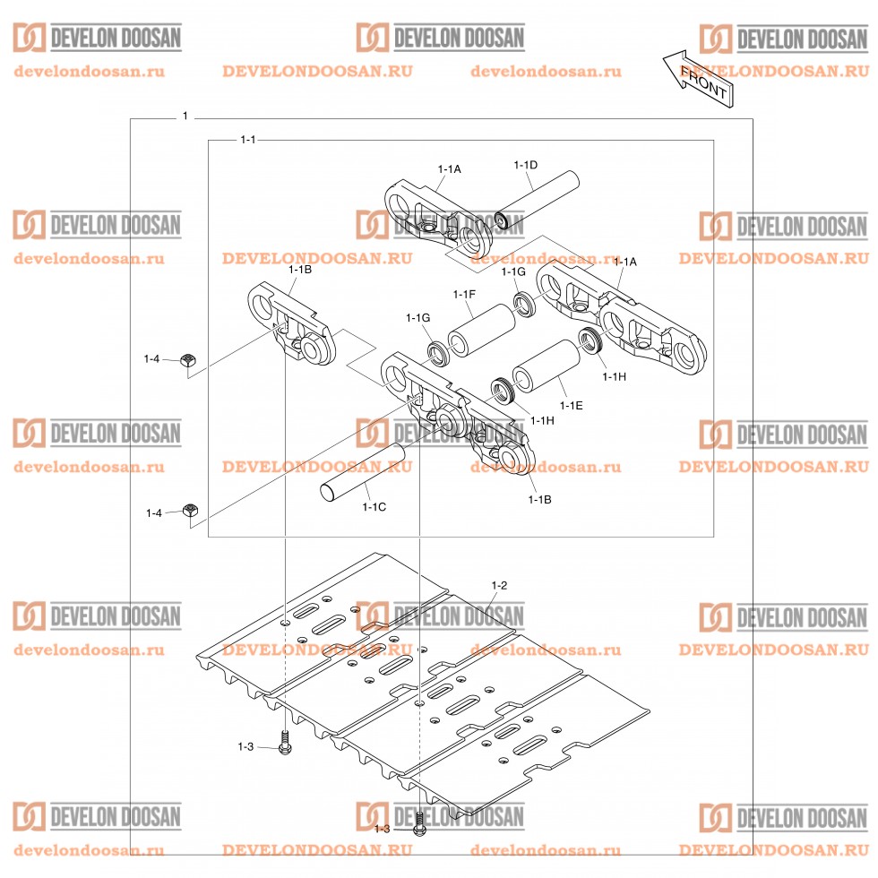 2181 TRACK SHOE ASS`Y - 600G(DX225LCA-7M)  [ 3311~ ]  [ 20007~ ]