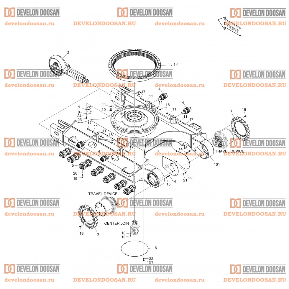 2210 TRACK FRAME - SHORT(DX200A-7M)