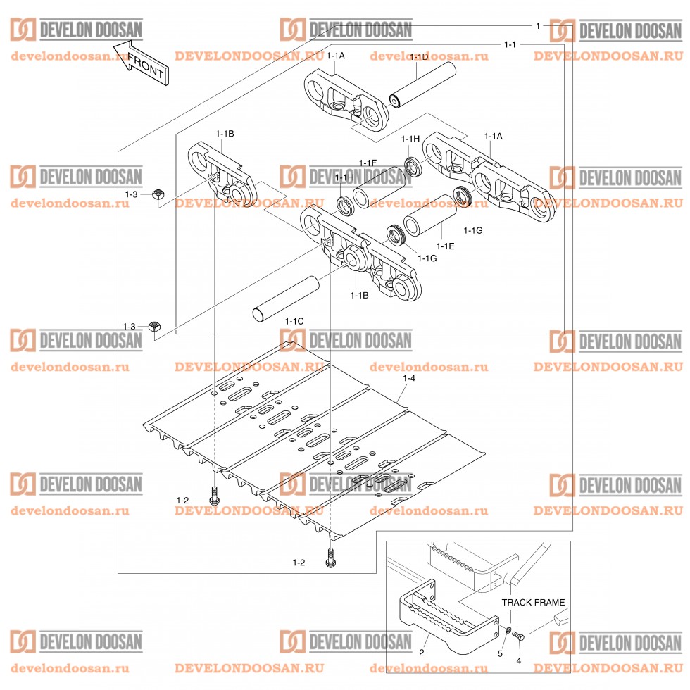 2230 TRACK SHOE ASS`Y - 800G(DX200A-7M)