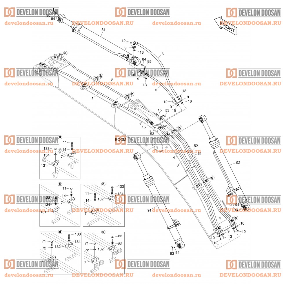 3140 BOOM PIPING - DX225LCA-7M