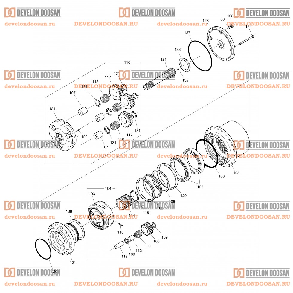 4160 TRAVEL REDUCTION GEAR