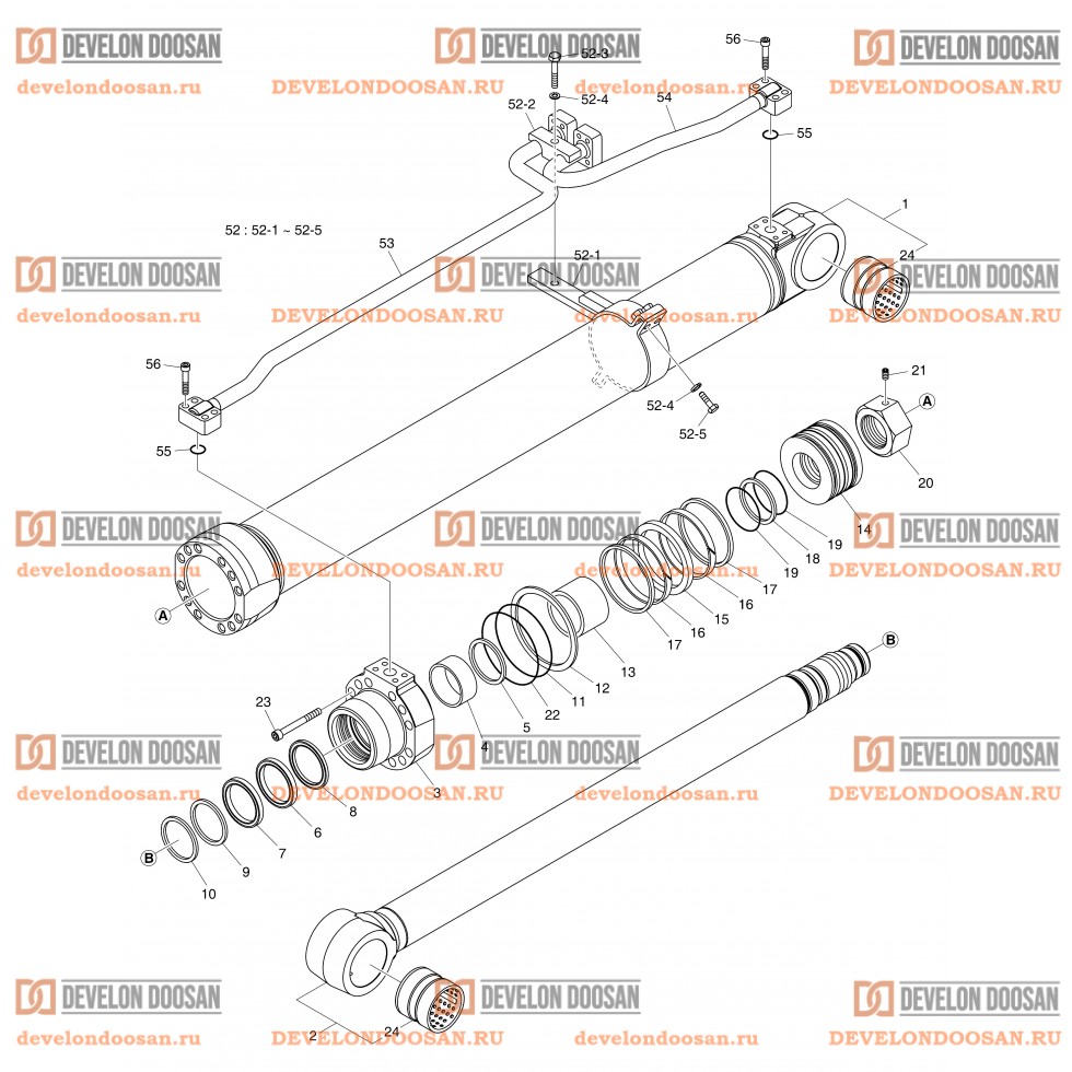 4281 BOOM CYLINDER - R.H(DX225LCA-7M) [3273~] [20007~]