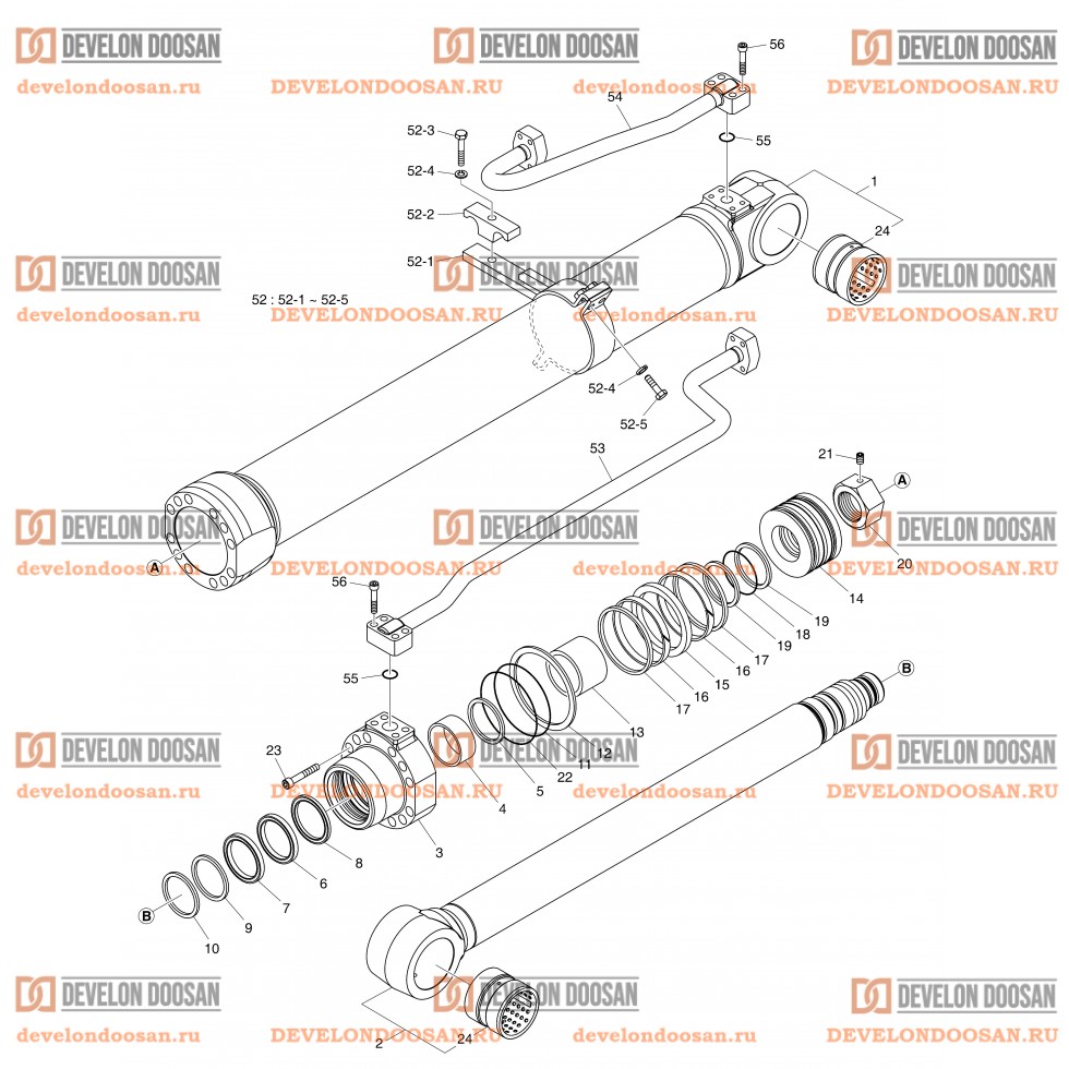 4301 BOOM CYLINDER - R.H(DX200A-7M) [3437~] [20007~]