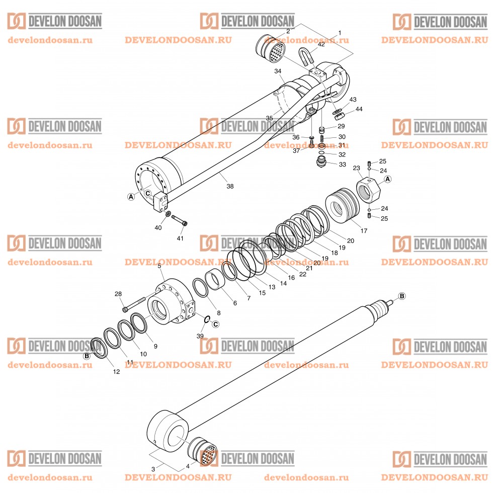 4310 ARM CYLINDER(DX225LCA-7M) [1001~3272] [20001~20006]