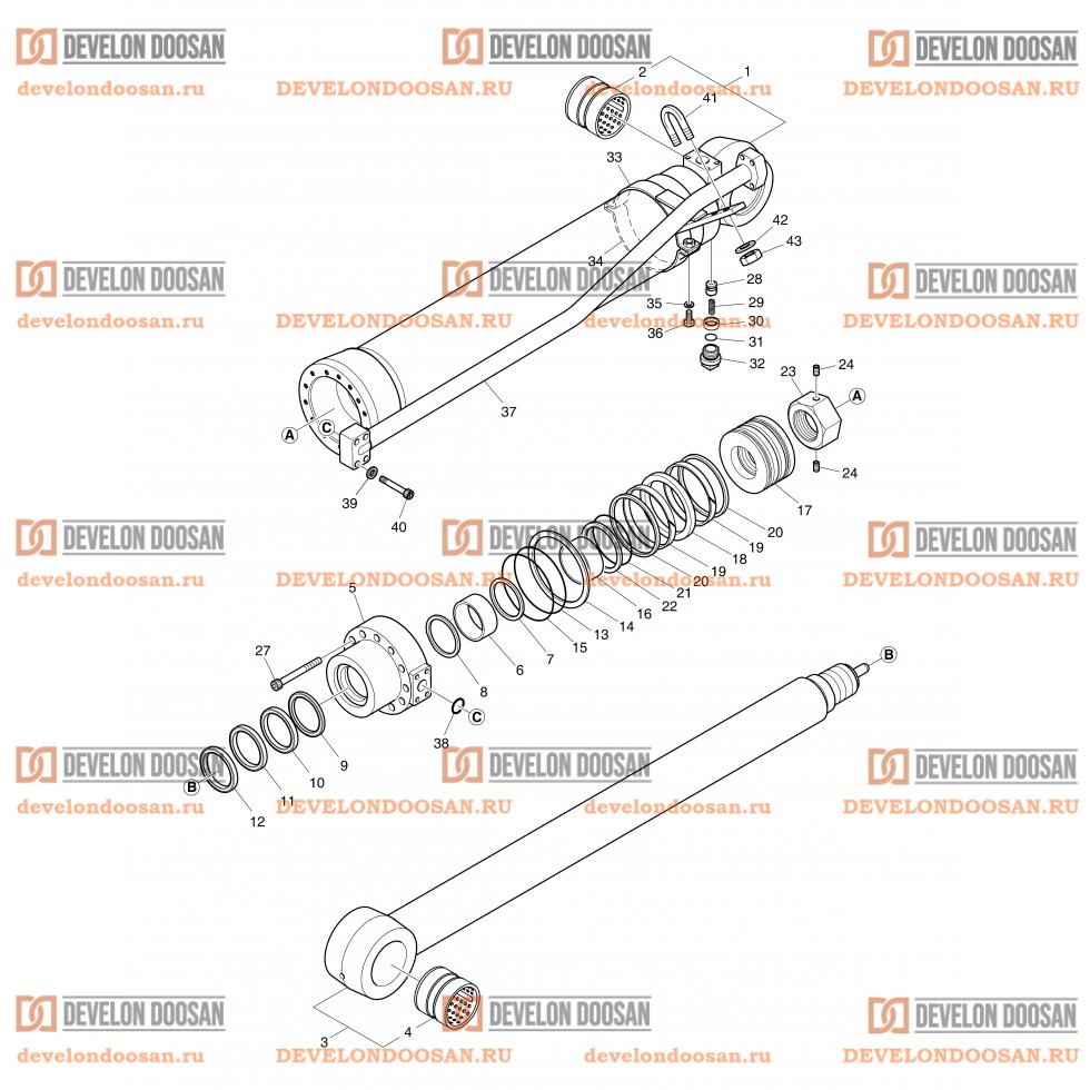 4320 ARM CYLINDER(DX200A-7M)  [ 1001~3418 ]  [ 20001~20007 ]