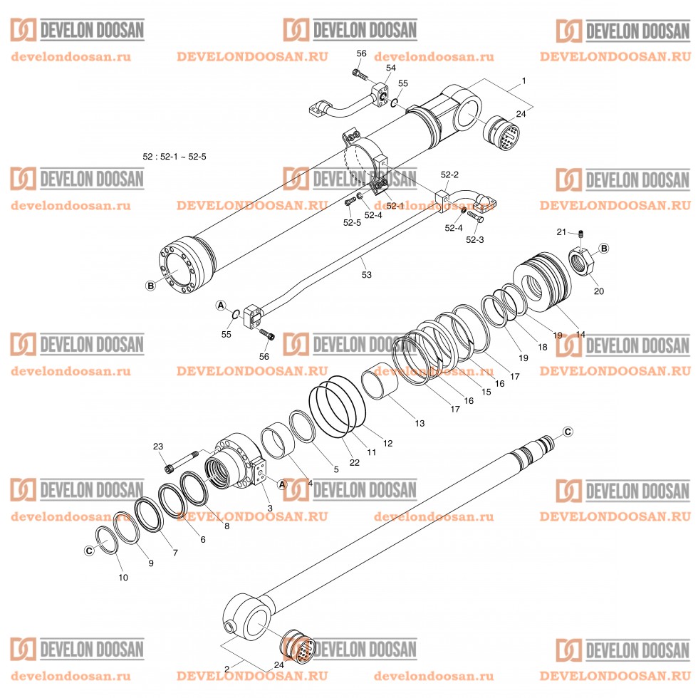 4331 BUCKET CYLINDER - ARM 2.9m/3.5m [3260~] [20007~]
