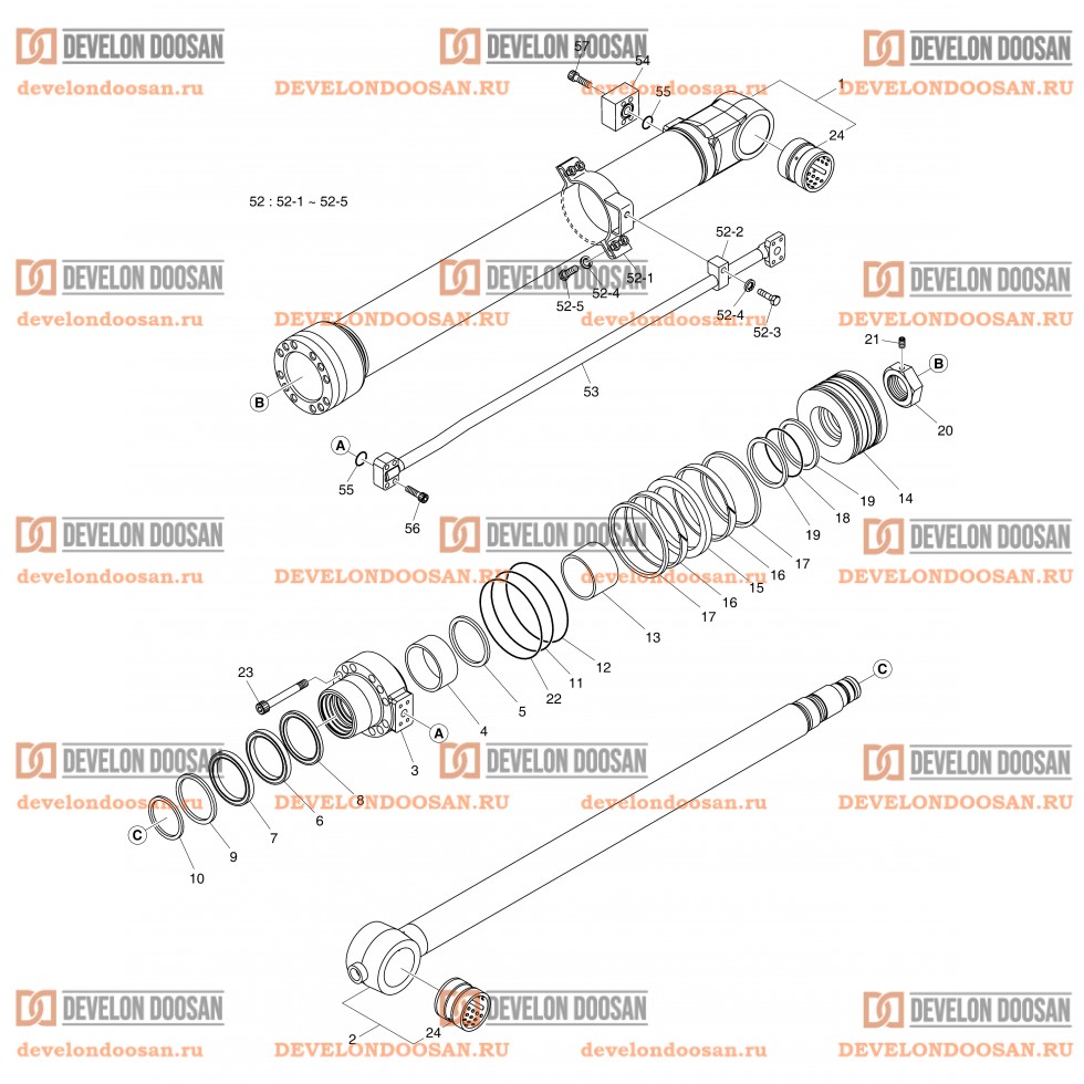 4341 BUCKET CYLINDER - ARM 2.4m [3356~] [20007~]