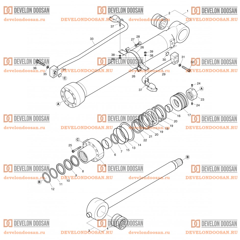 4350 BUCKET CYLINDER - ARM 6.2m [1001~3328] [20001~20006]