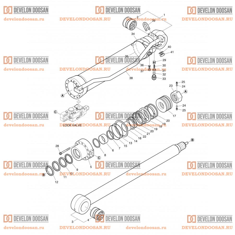4400 ARM CYLINDER - LOCK V/V(DX225LCA-7M)