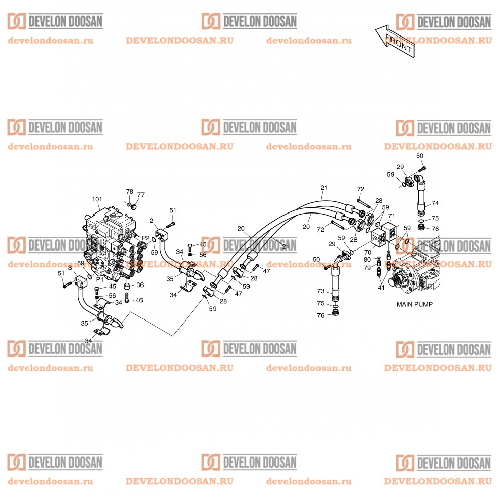 1271 MAIN PIPING(1) - PUMP [6005~17093]