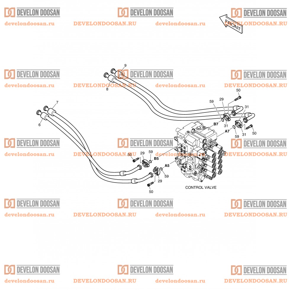 1291 MAIN PIPING(3) - ARM, BUCKET  [ 17094~ ]