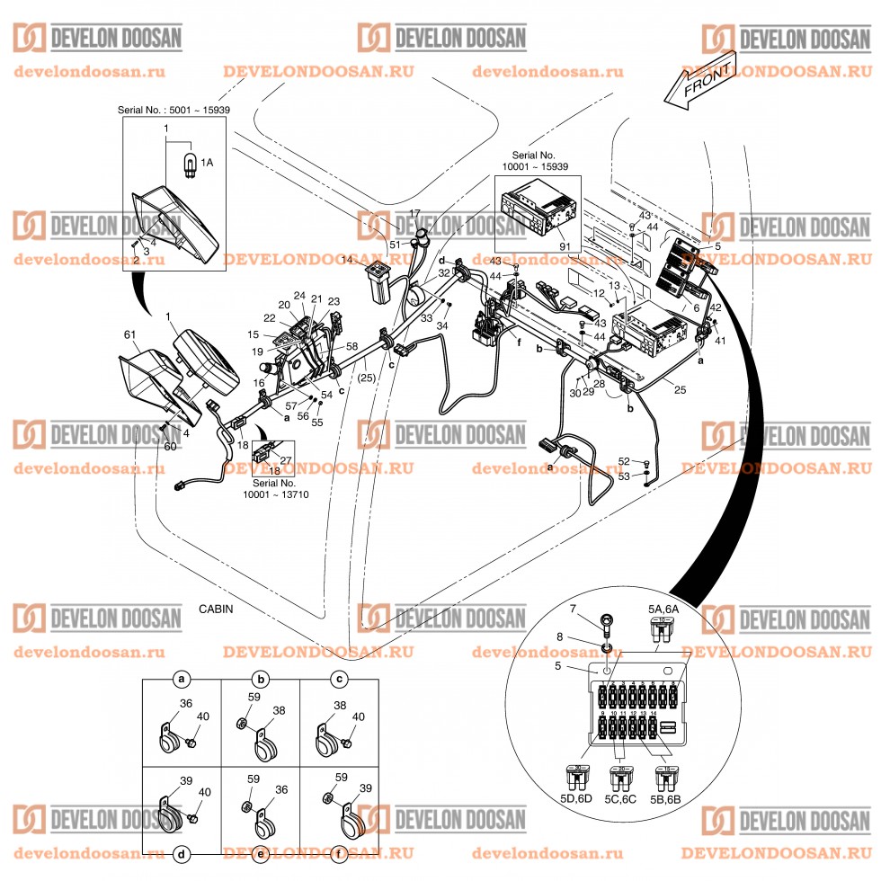 1700 ELECTRIC PARTS - CABIN  [ 5001~17257 ]
