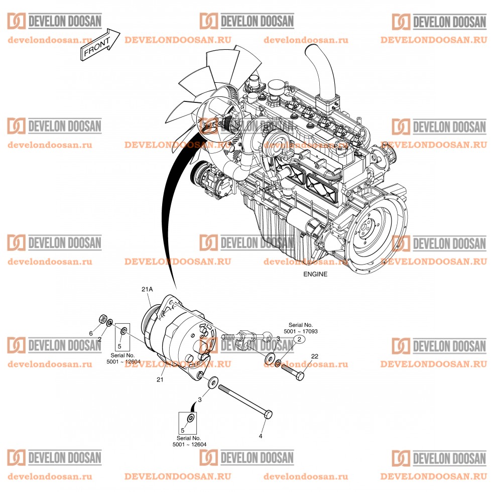 1740 ALTERNATOR MOUNTING