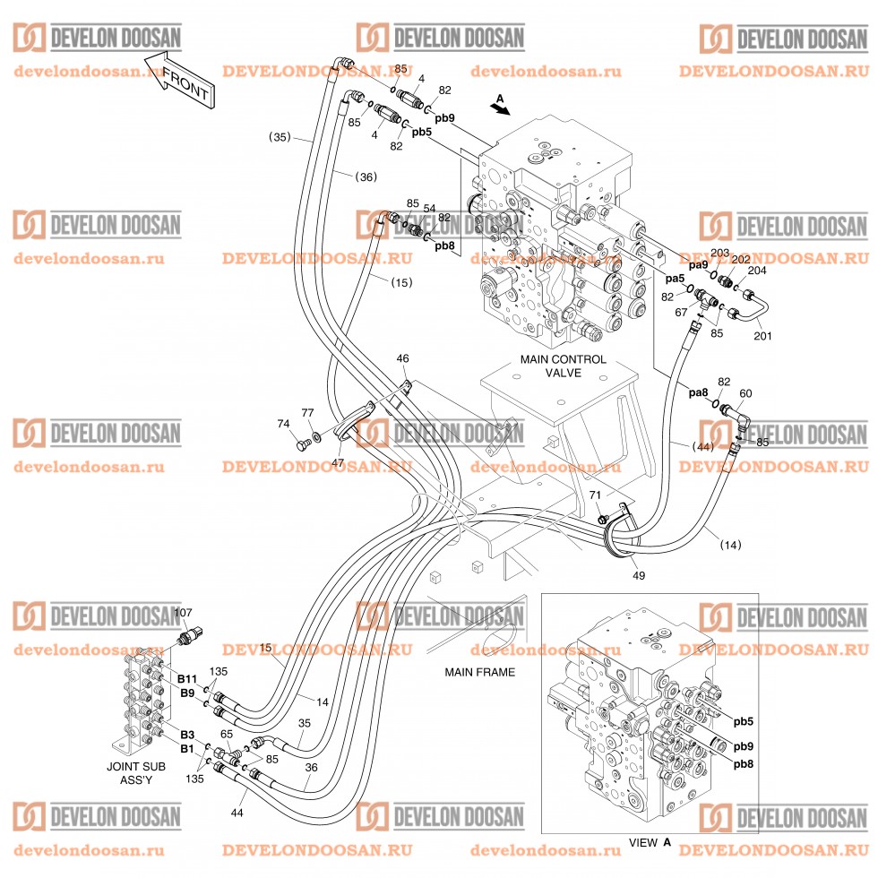 1340 PILOT PIPING(3) - ARM & BUCKET
