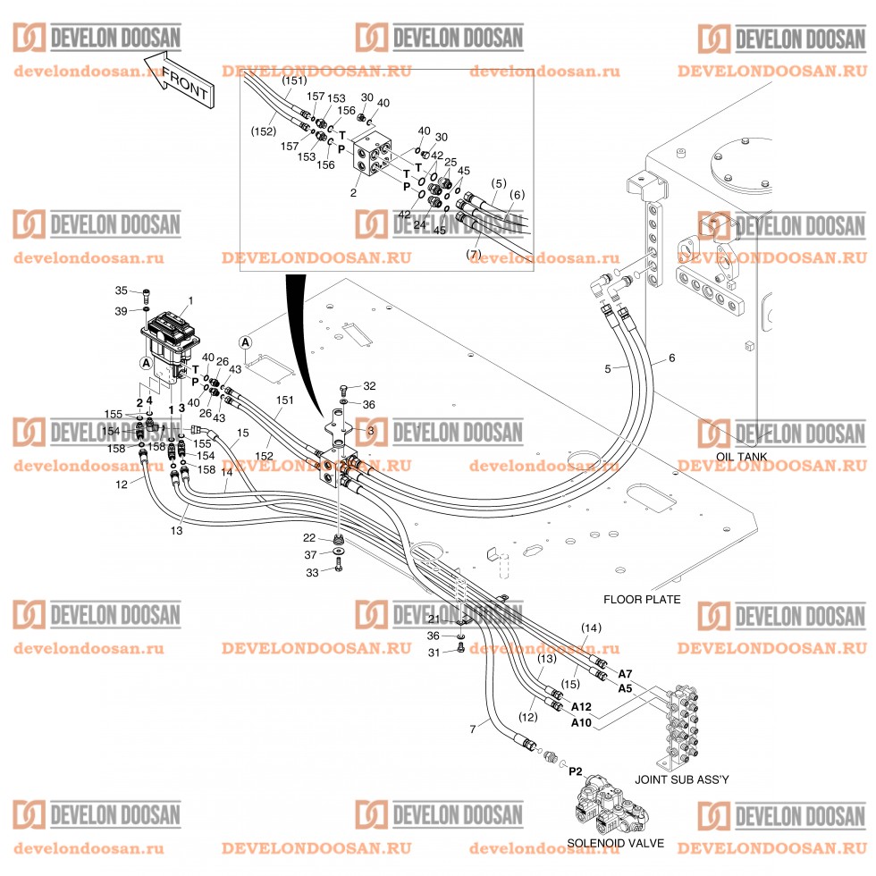 1400 PILOT PIPING(9) - PEDAL VALVE