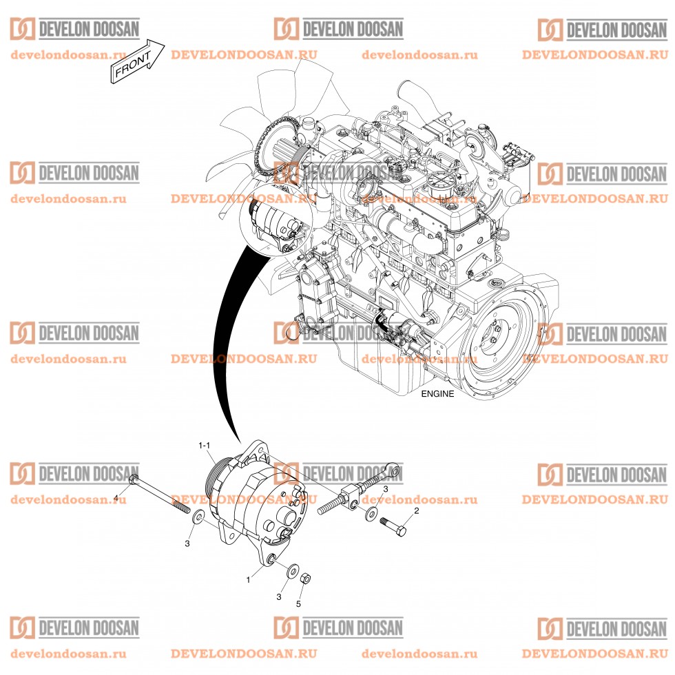 1760 ALTERNATOR MOUNTING