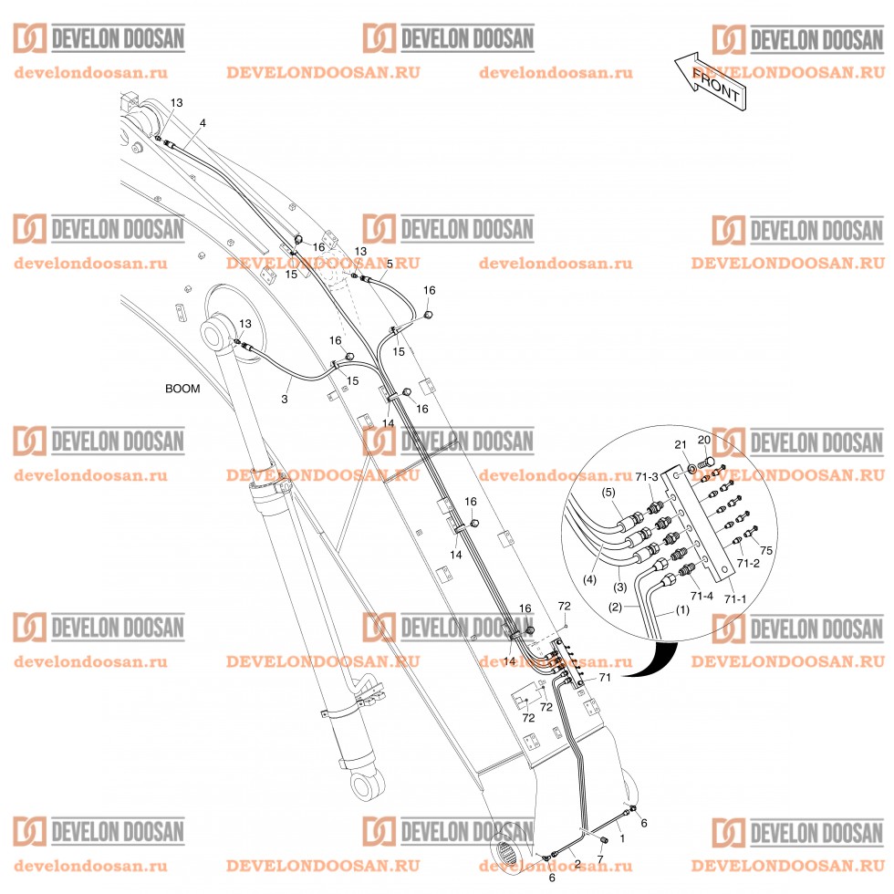 3150 LUBRICATION PIPING - BOOM